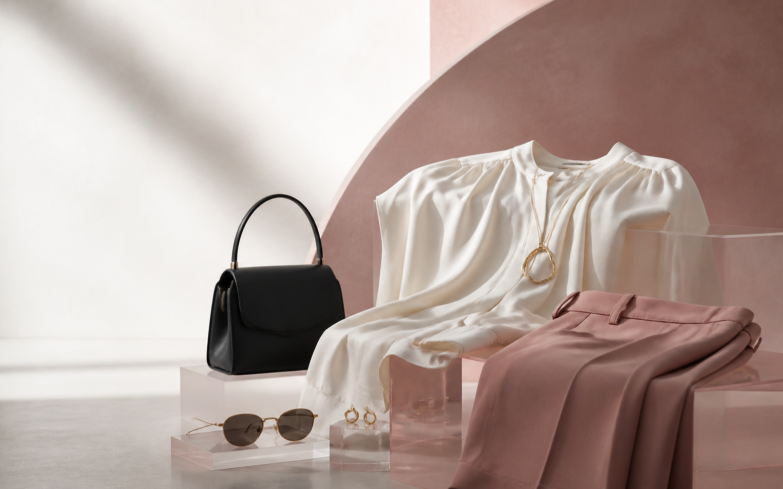 Detalle editorial de moda y complementos